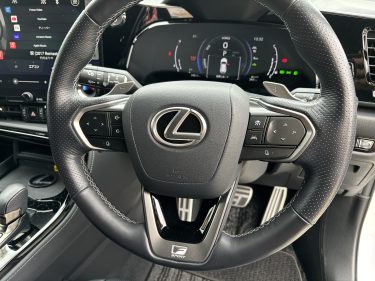 レクサスNX　ステアリングエンブレムイルミ取付